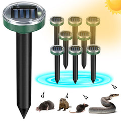 Tirgo solar powered mole repellent stakes in green color