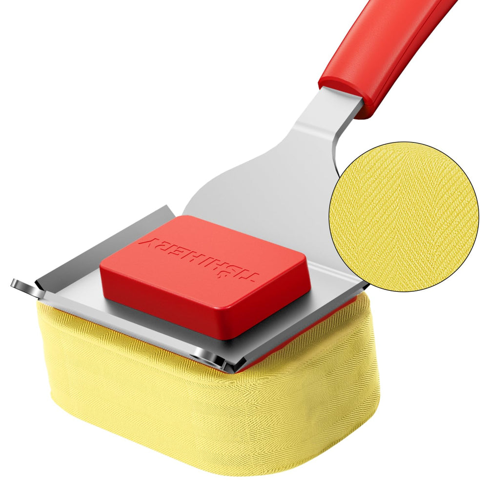 TISHI HERY Bristle-Free Grill Brush with Kevlar Fiber Head, Red