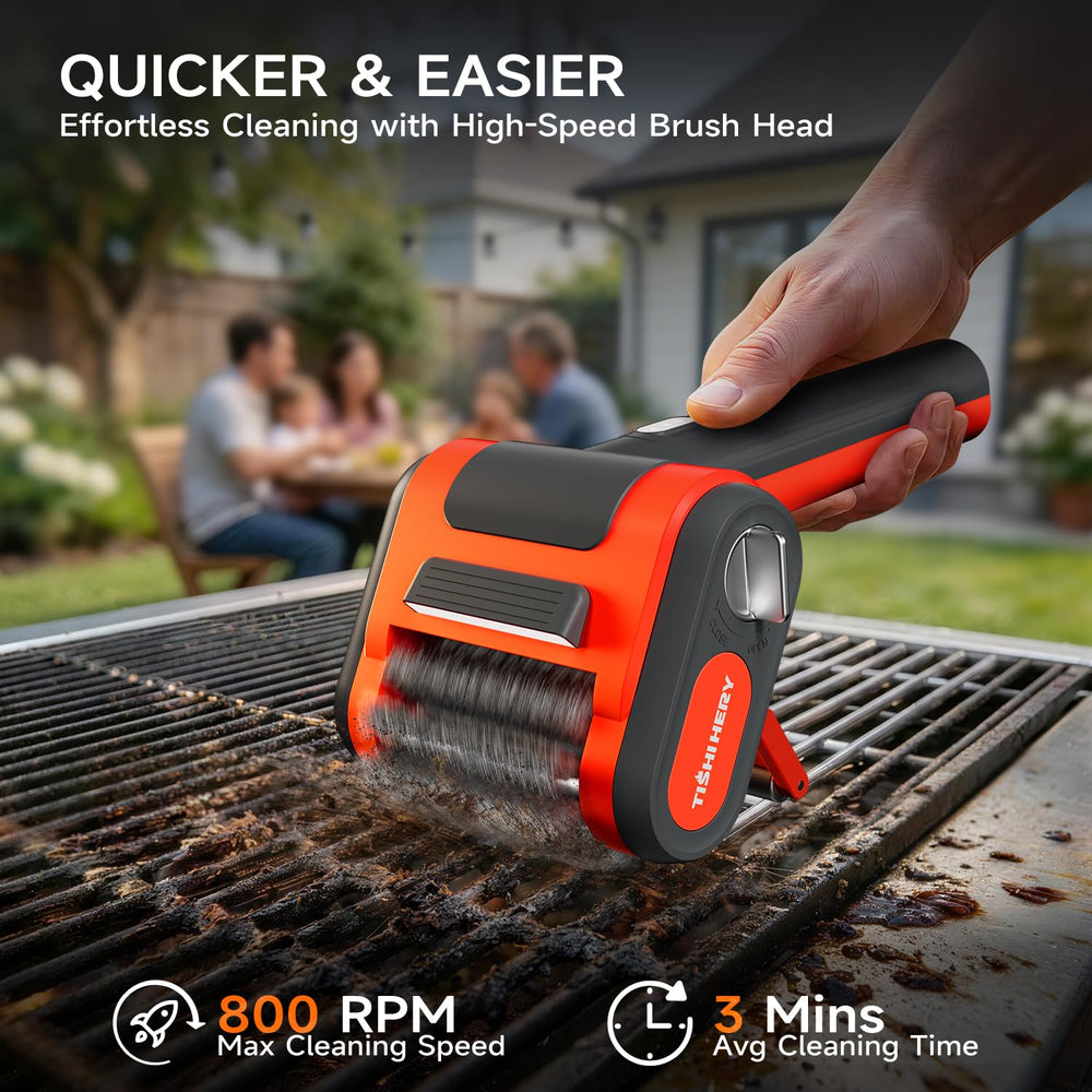 TISHI HERY Electric Grill Brush with detachable head