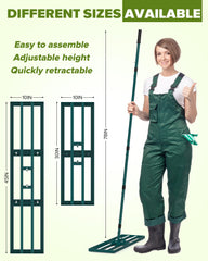 TITECK Lawn Leveling Rake side view showing heavy-duty steel frame