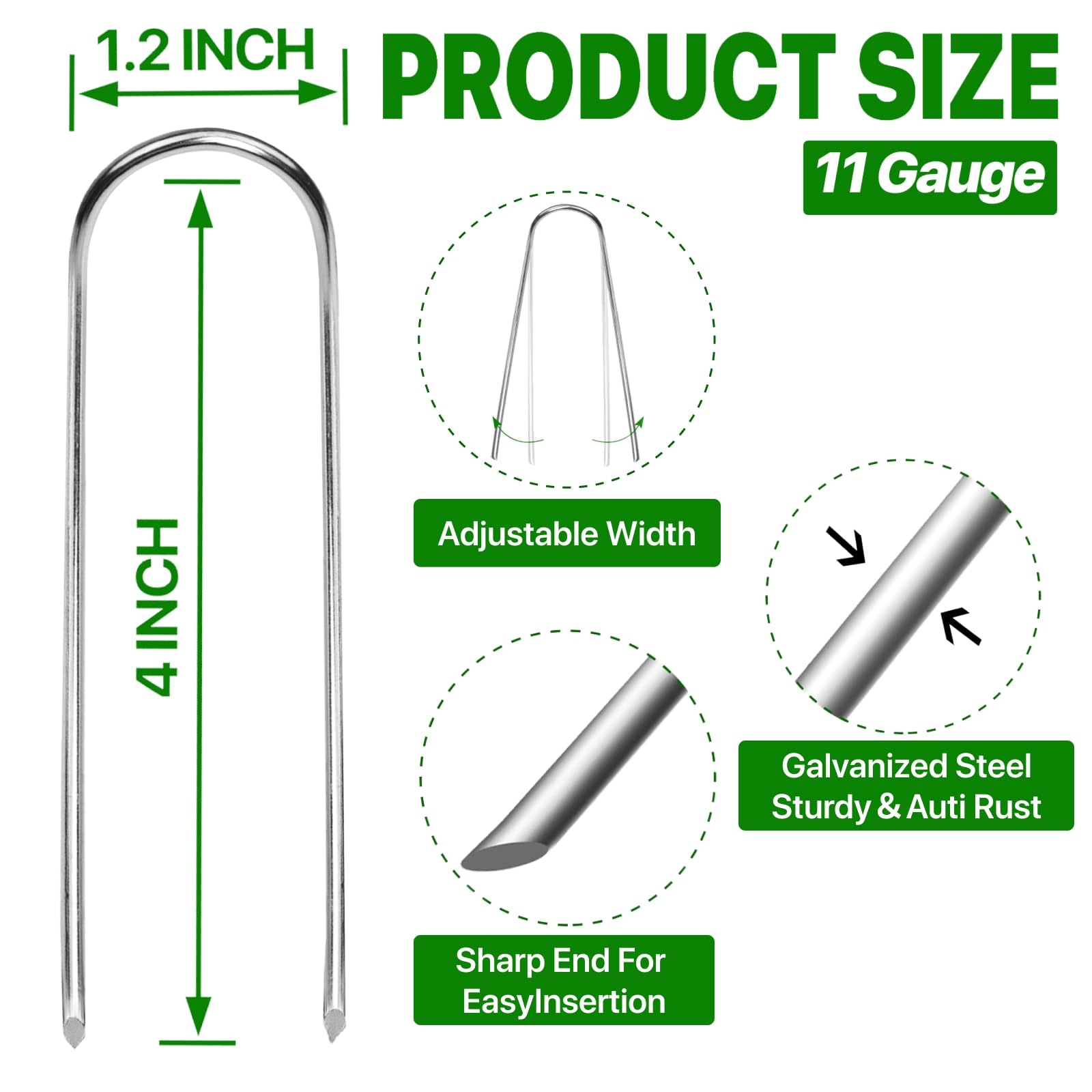 TiTifield galvanized garden stakes in storage box