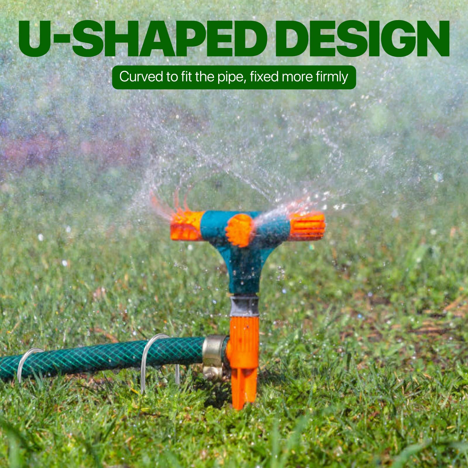 TiTifield U Shape Garden Stakes 50 Pack side view