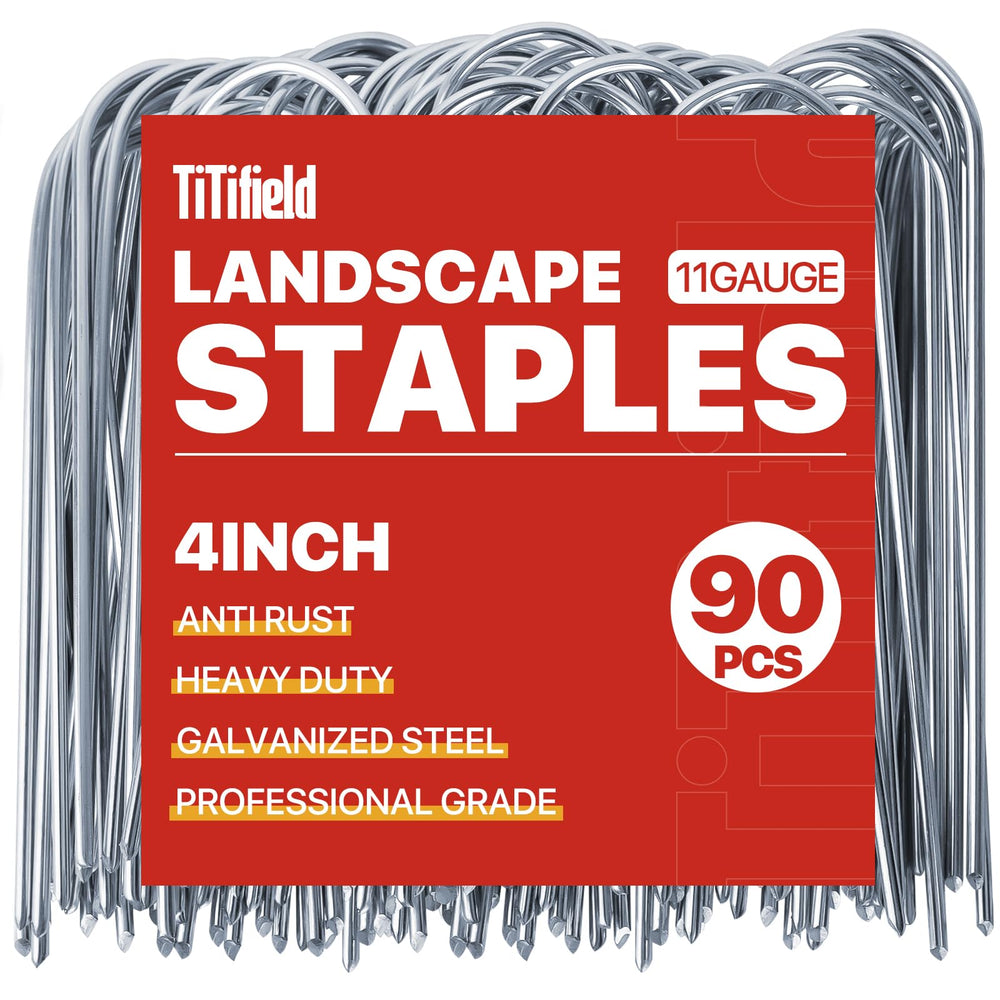 TiTifield U Shape Garden Stakes 90 pack in storage box
