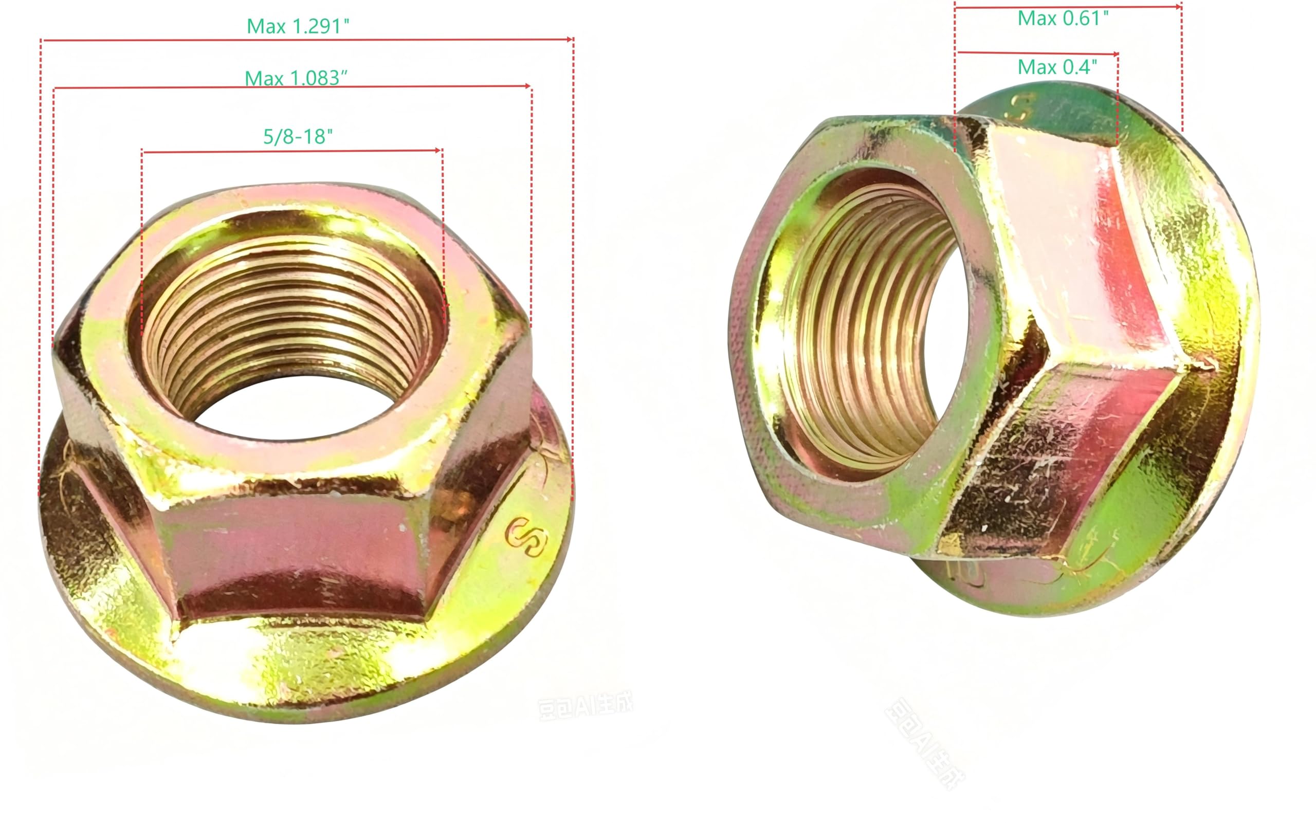 TITISKIN Spindle Blade Nut 5/8" thread close-up