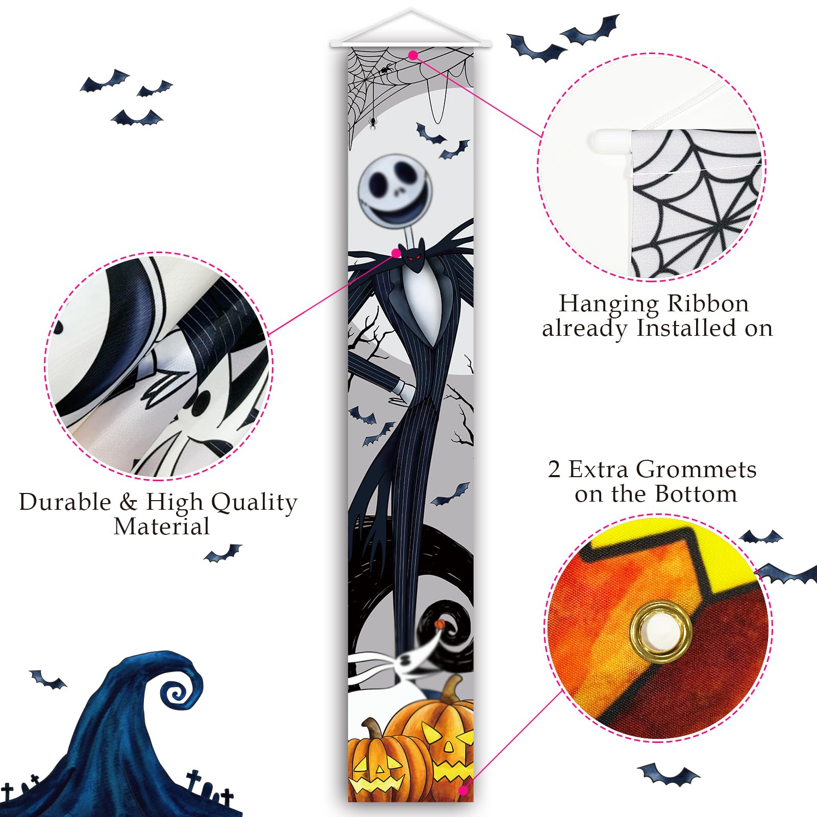 Tivee Halloween Banner folded with packaging details