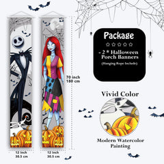 Tivee Halloween Nightmare Banner hanging in a party setting