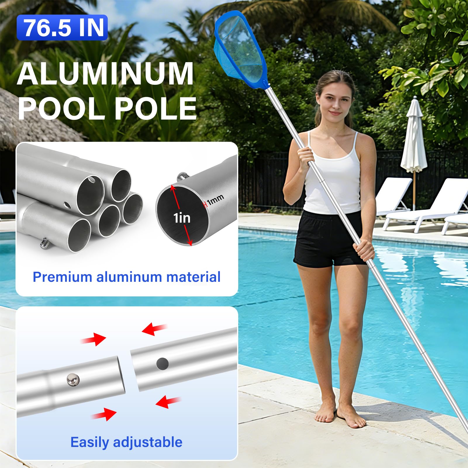TIXANF Pool Brush head detailing nylon bristles
