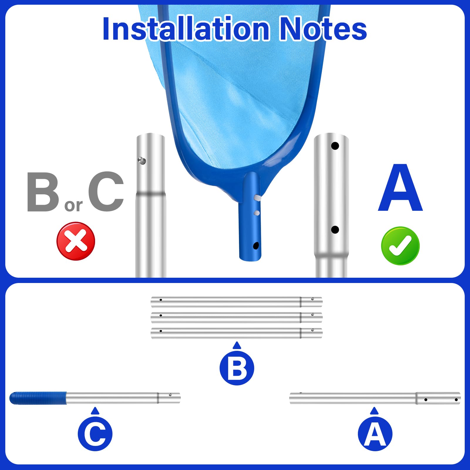 TIXANF Pool Cleaning Kit components laid out on a surface
