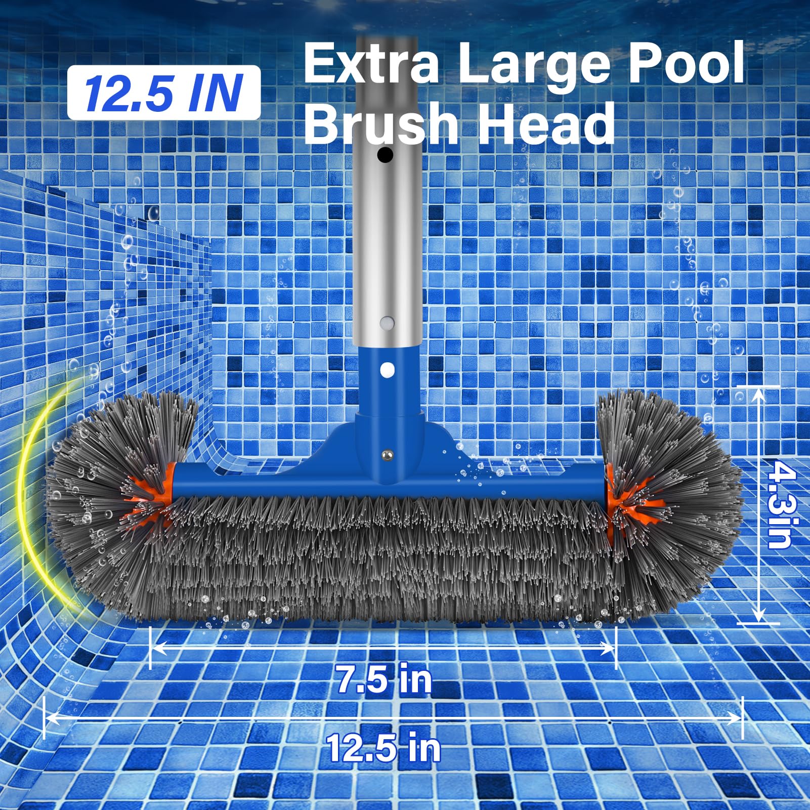 TIXANF Pool Skimmer Net close-up showing high-strength ABS frame