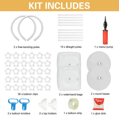 TKVAZK Balloon Arch Kit assembled at 8FT height
