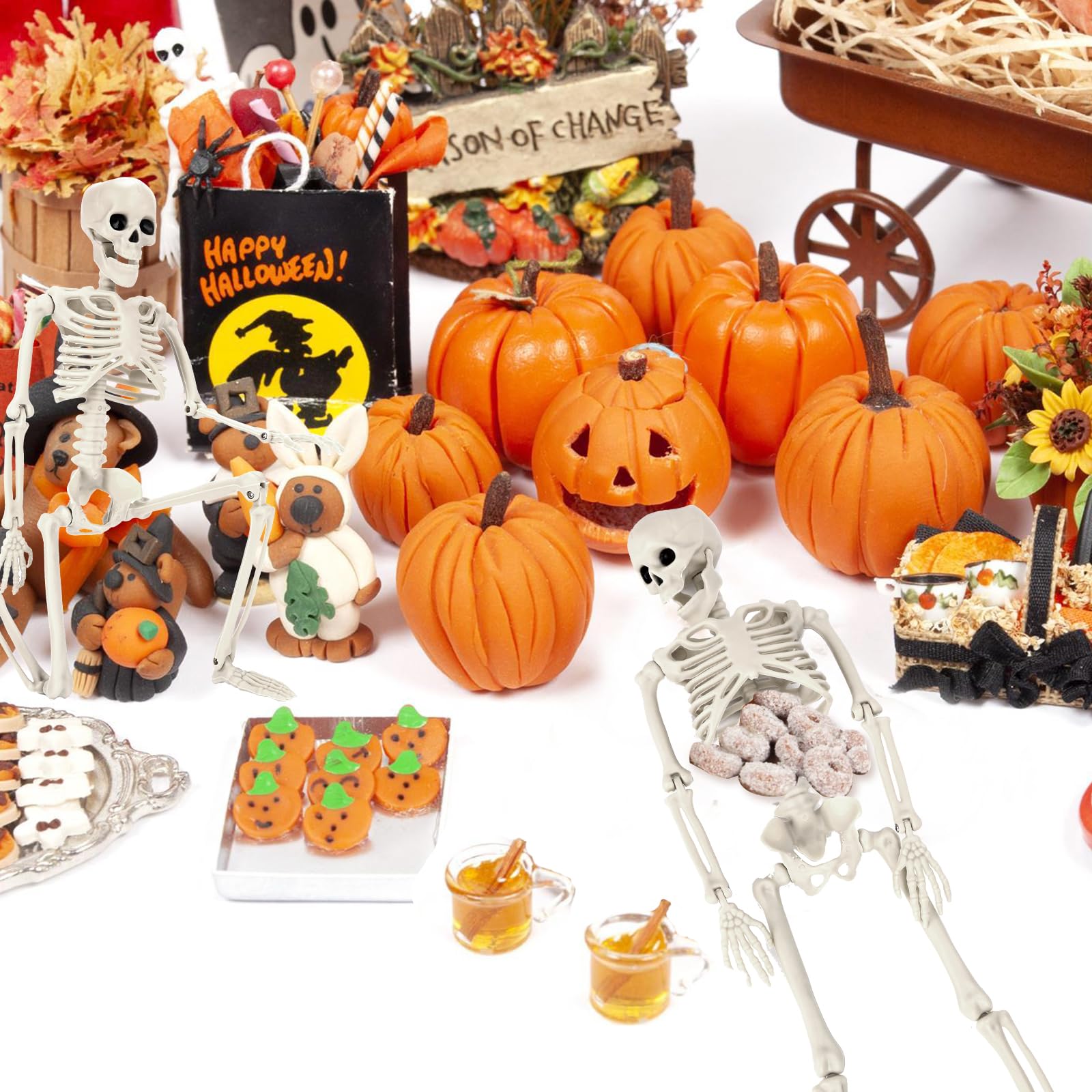 TMFsode skeletons interacting with garden items