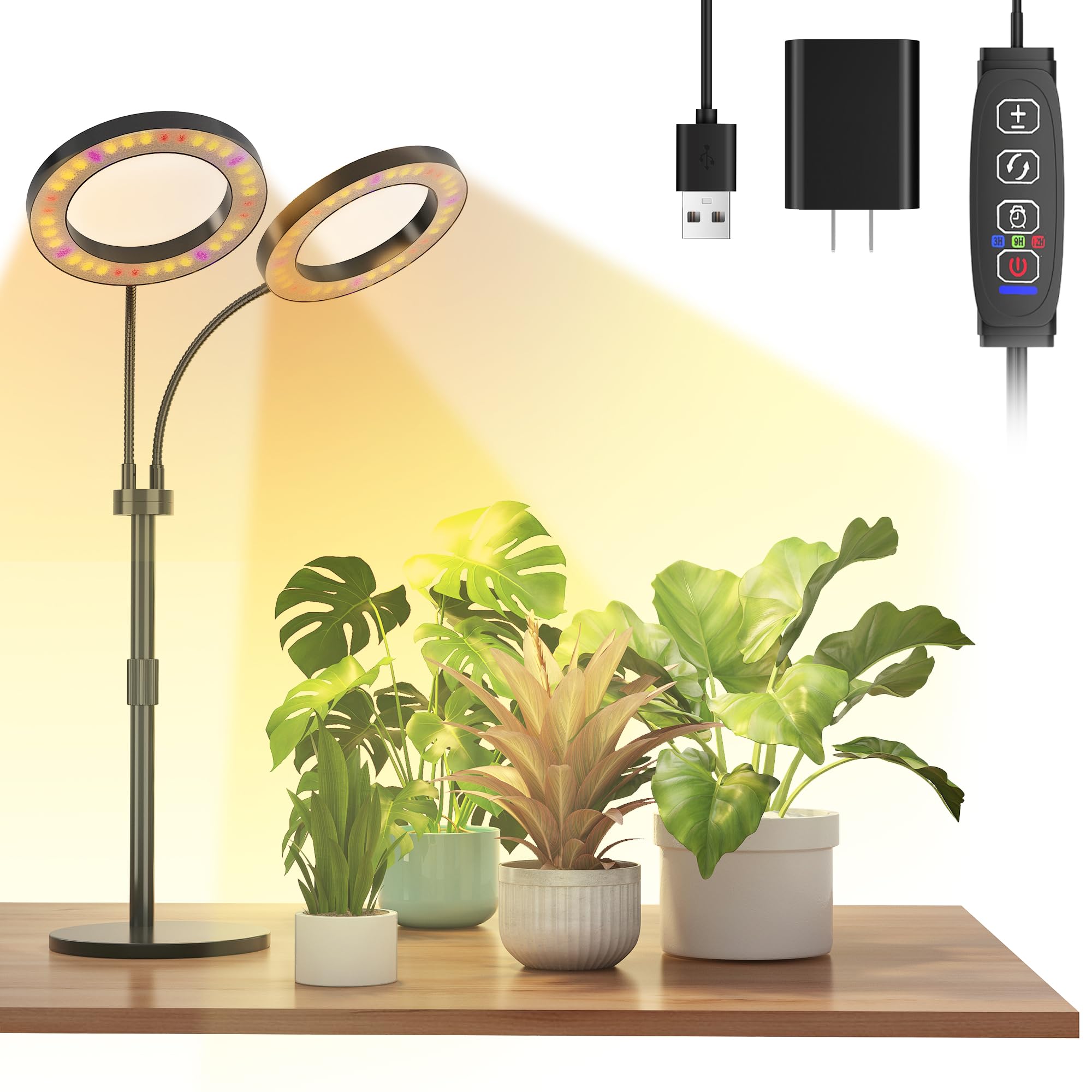 Tmsluody Grow Light for Indoor Plants, full spectrum view