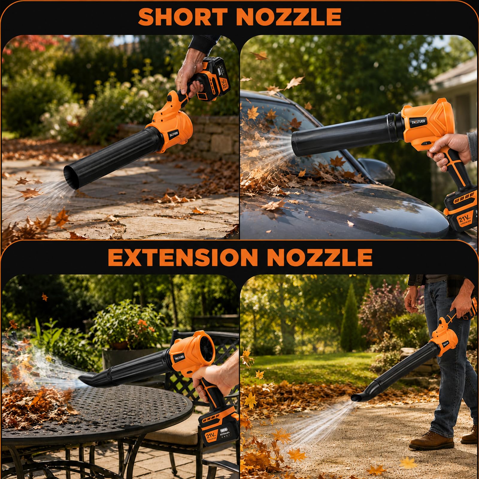 TNELTUEB Leaf Blower in action clearing snow