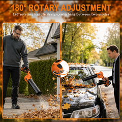 TNELTUEB Leaf Blower showcasing 180° rotating handle