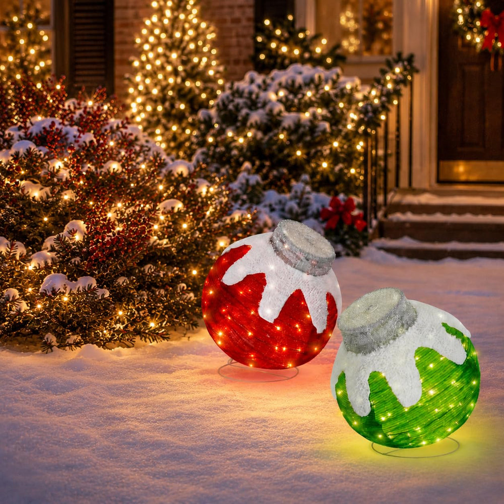 Tngan outdoor holiday decorations in winter landscape