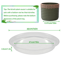 TNTIWQ 18 Inch Round Plant Saucer side view