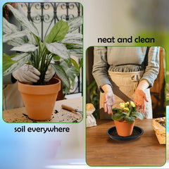 TNTIWQ plant saucer holding a flower pot indoors
