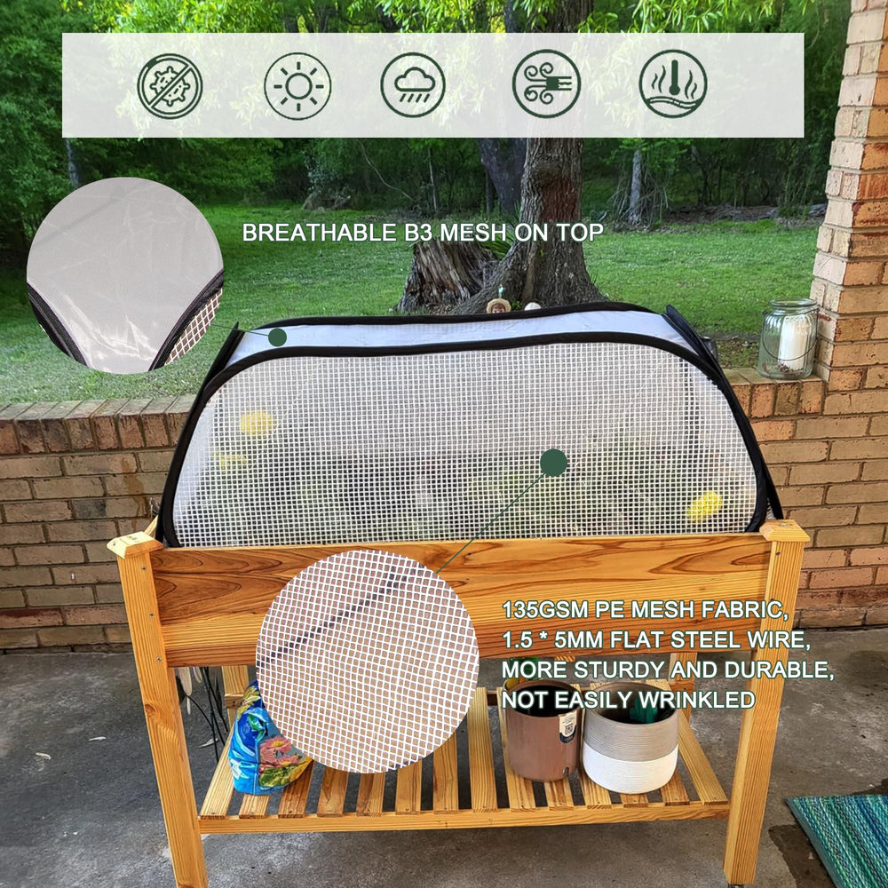 ToBoom garden cover with full-length zippers for easy access