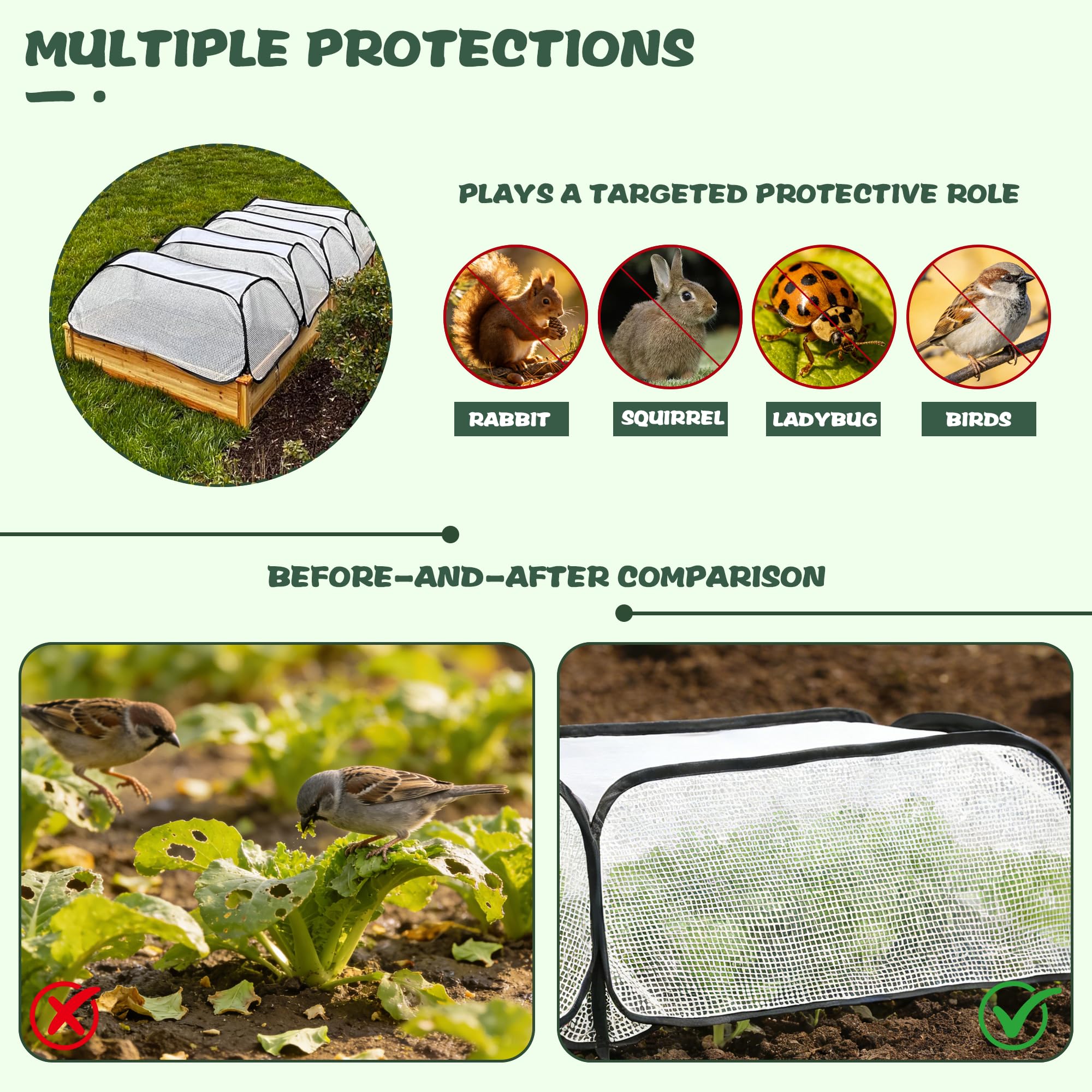 ToBoom Raised Bed Garden Covers in a garden setting