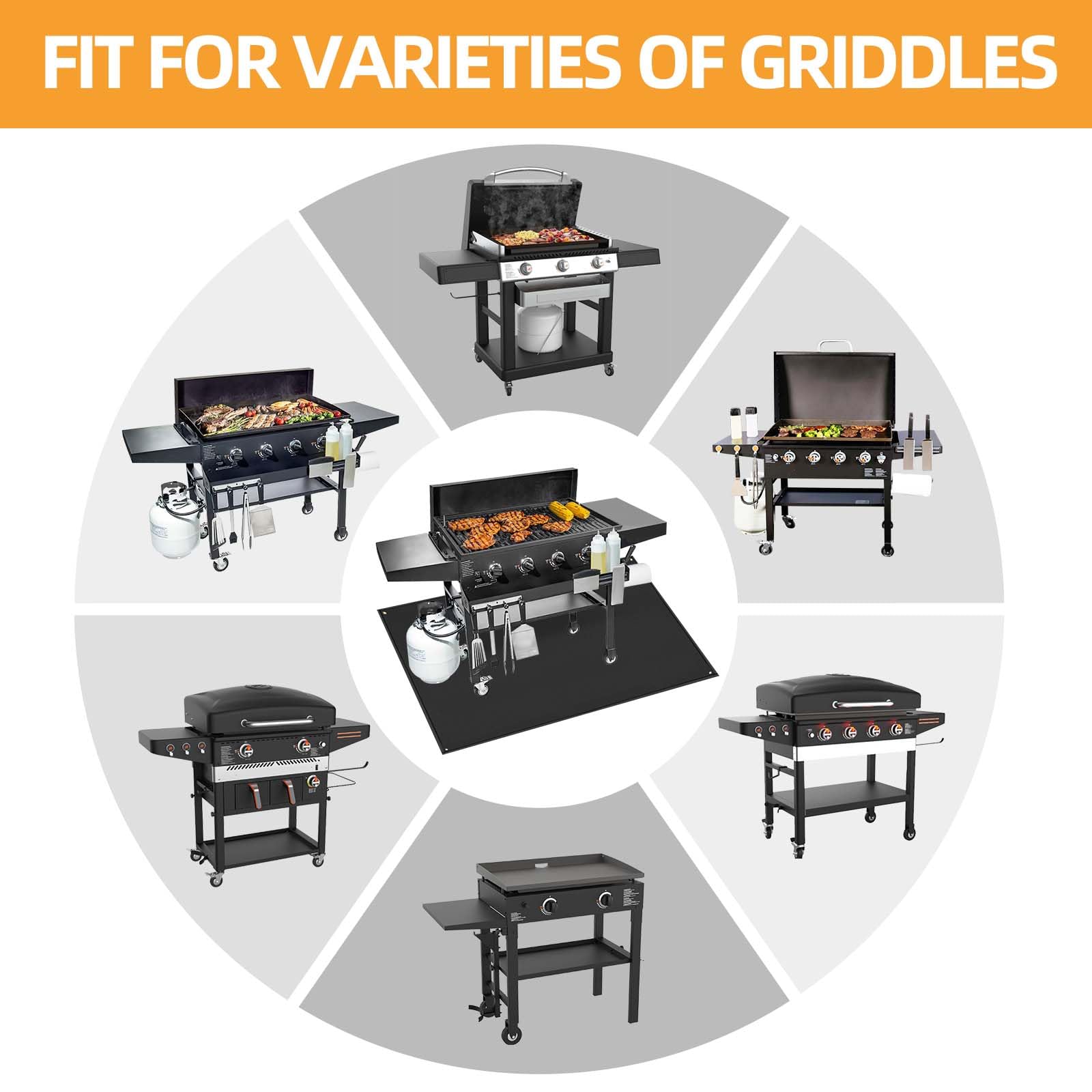 TOHONFOO Grill Mat 70 x 48in cleaning process
