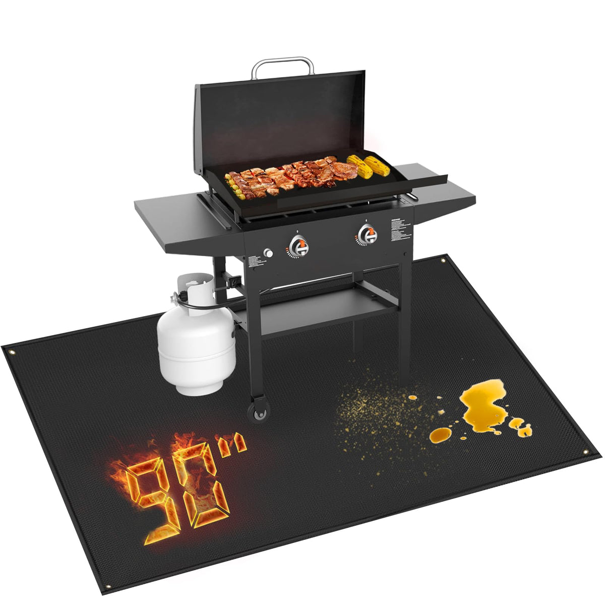 TOHONFOO Grill Mat 90 x 48in front view