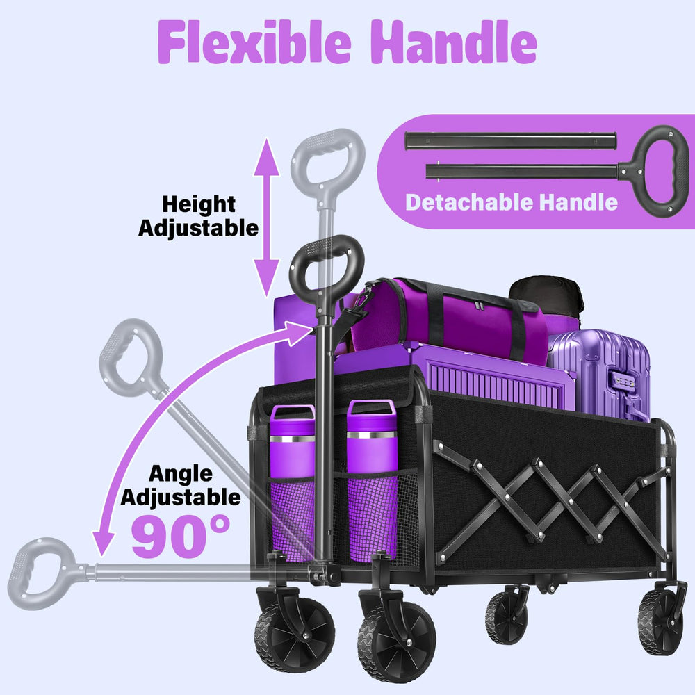 TOKXTIK Foldable Wagon Cart in an urban environment