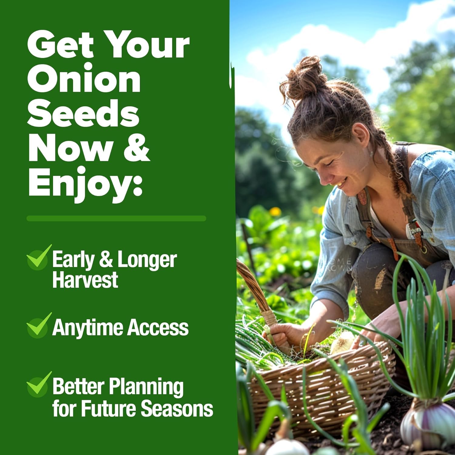 Tokyo Long White onion seeds with white bulbs