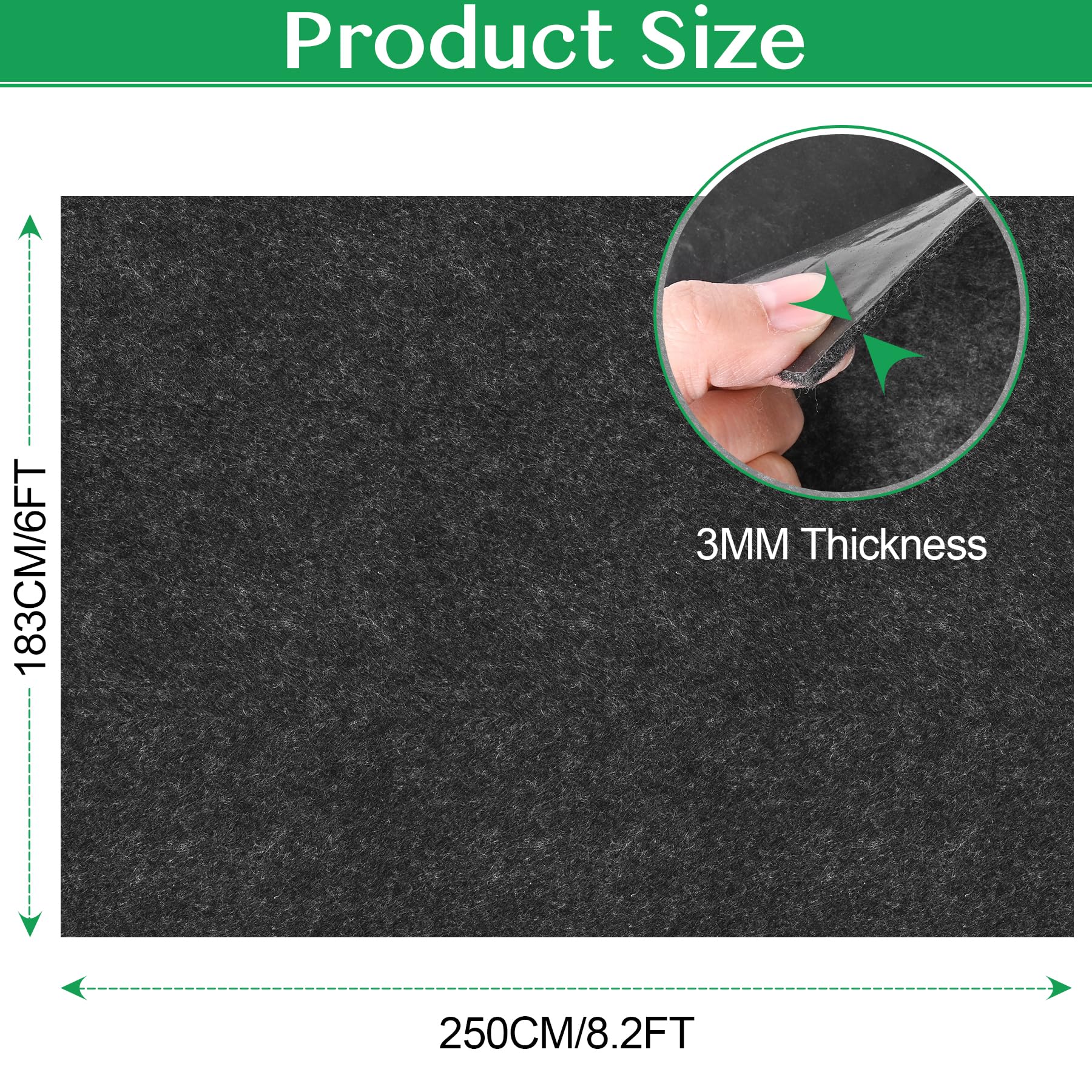 ToLanbbt Outdoor Storage Shed Floor Mat laid out flat on grass