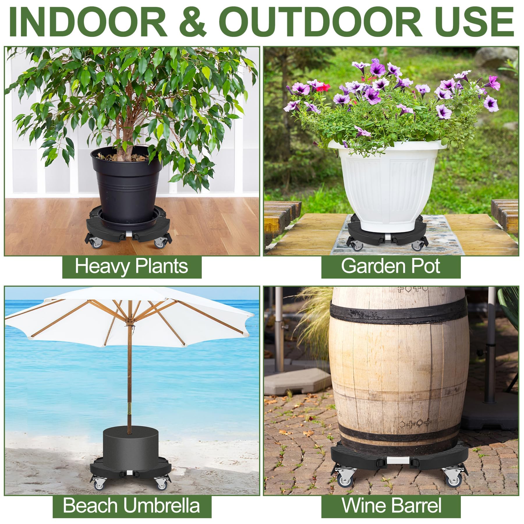 ToLanbbt Plant Caddy Stand packaging and contents