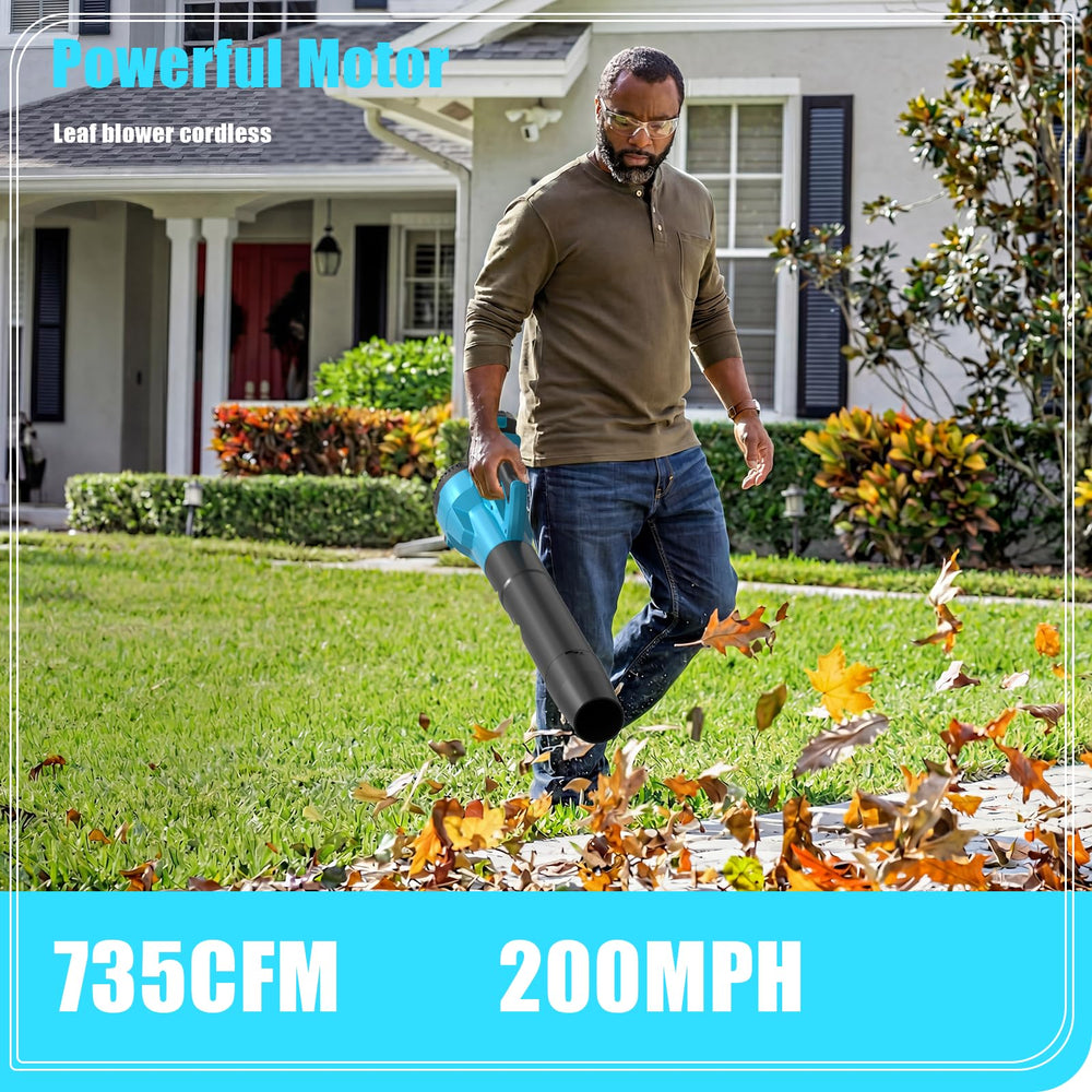 TOLOOCC leaf blower with extension tubes attached