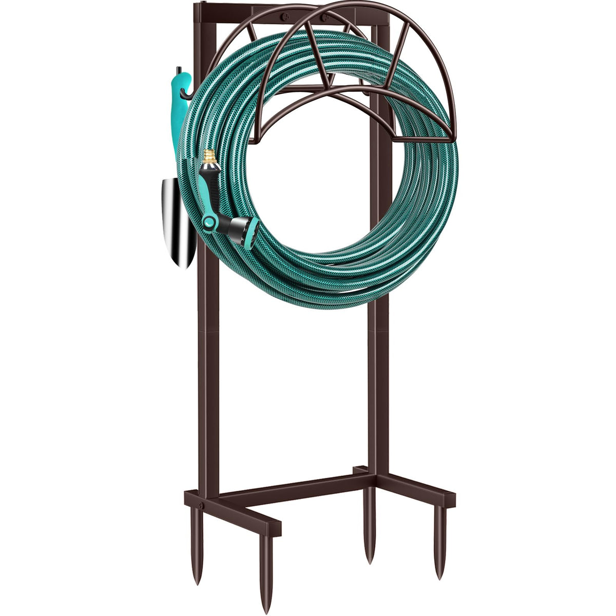 TomCare Garden Hose Holder front view with bronze finish