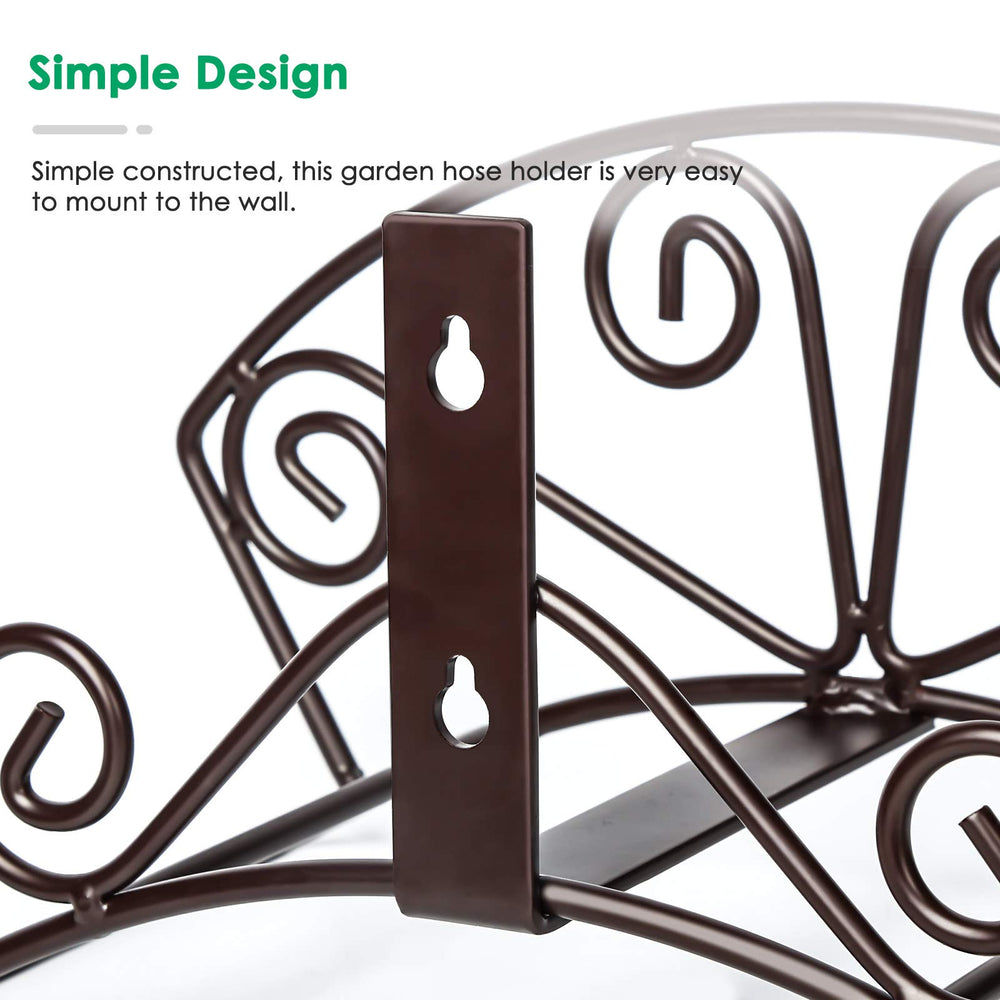 TomCare Garden Hose Holder holding a 150 ft garden hose