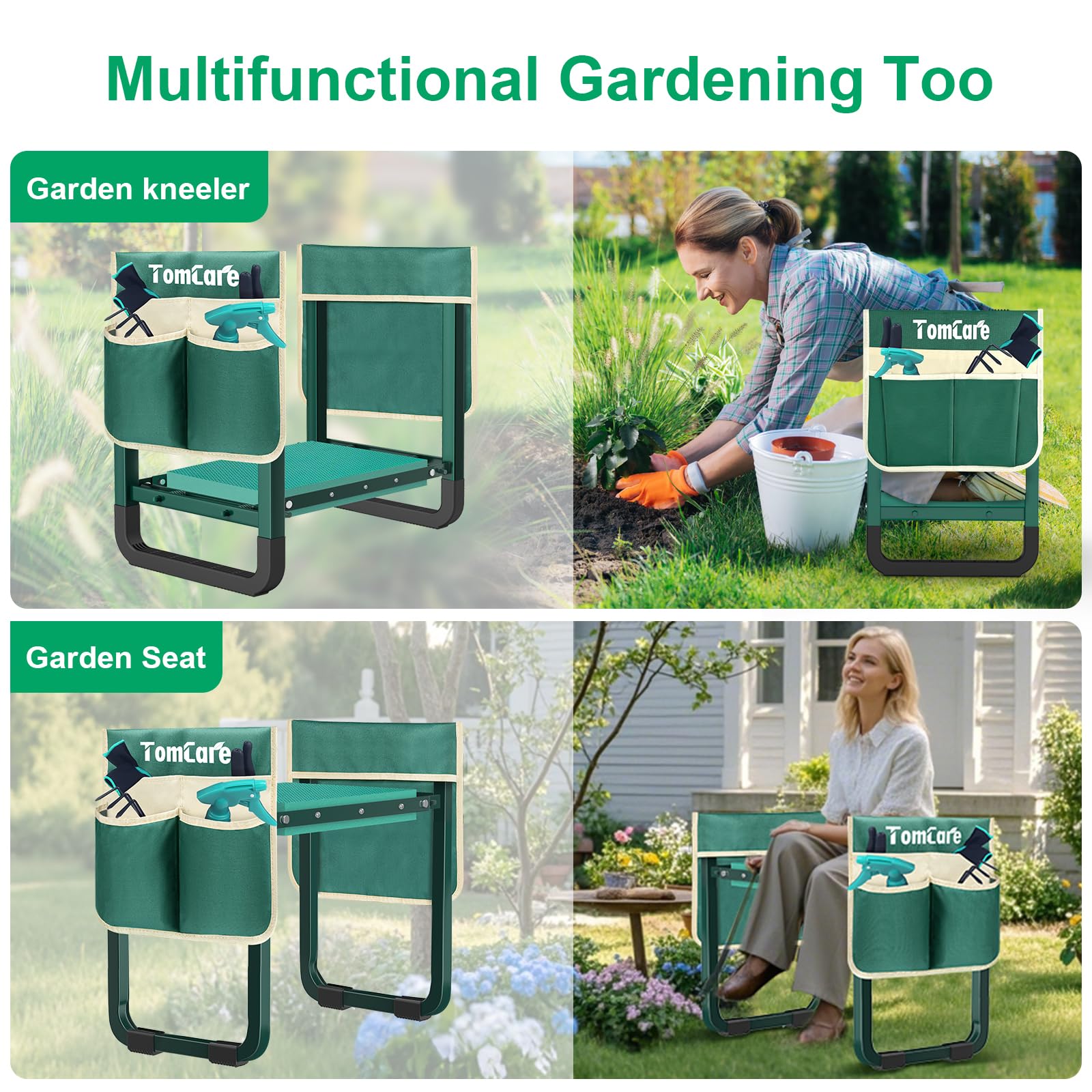 TomCare Garden Kneeler and Seat folded for storage