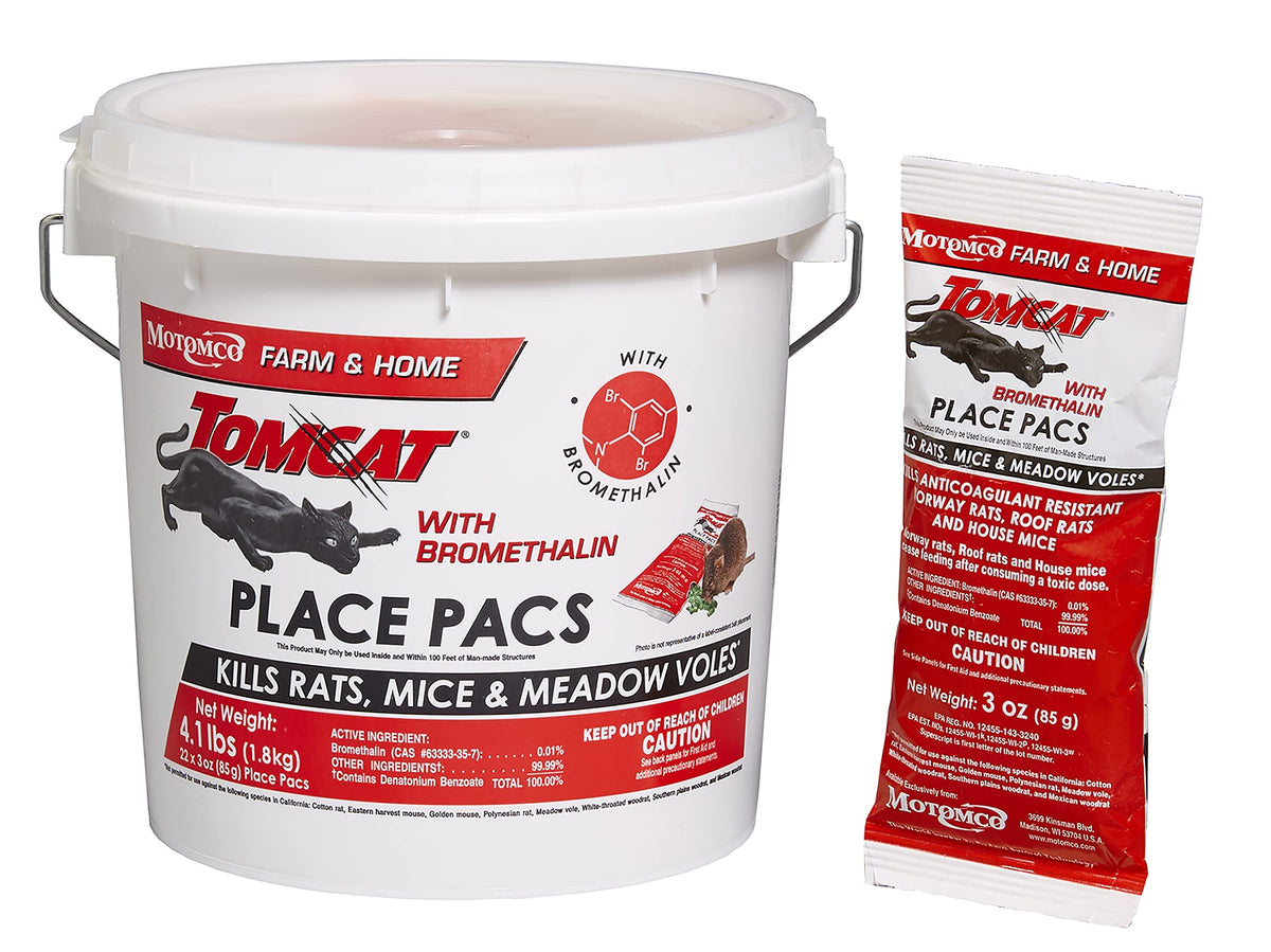 Tomcat Bromethalin Place Pacs Bait 4.1 lbs packaging front view