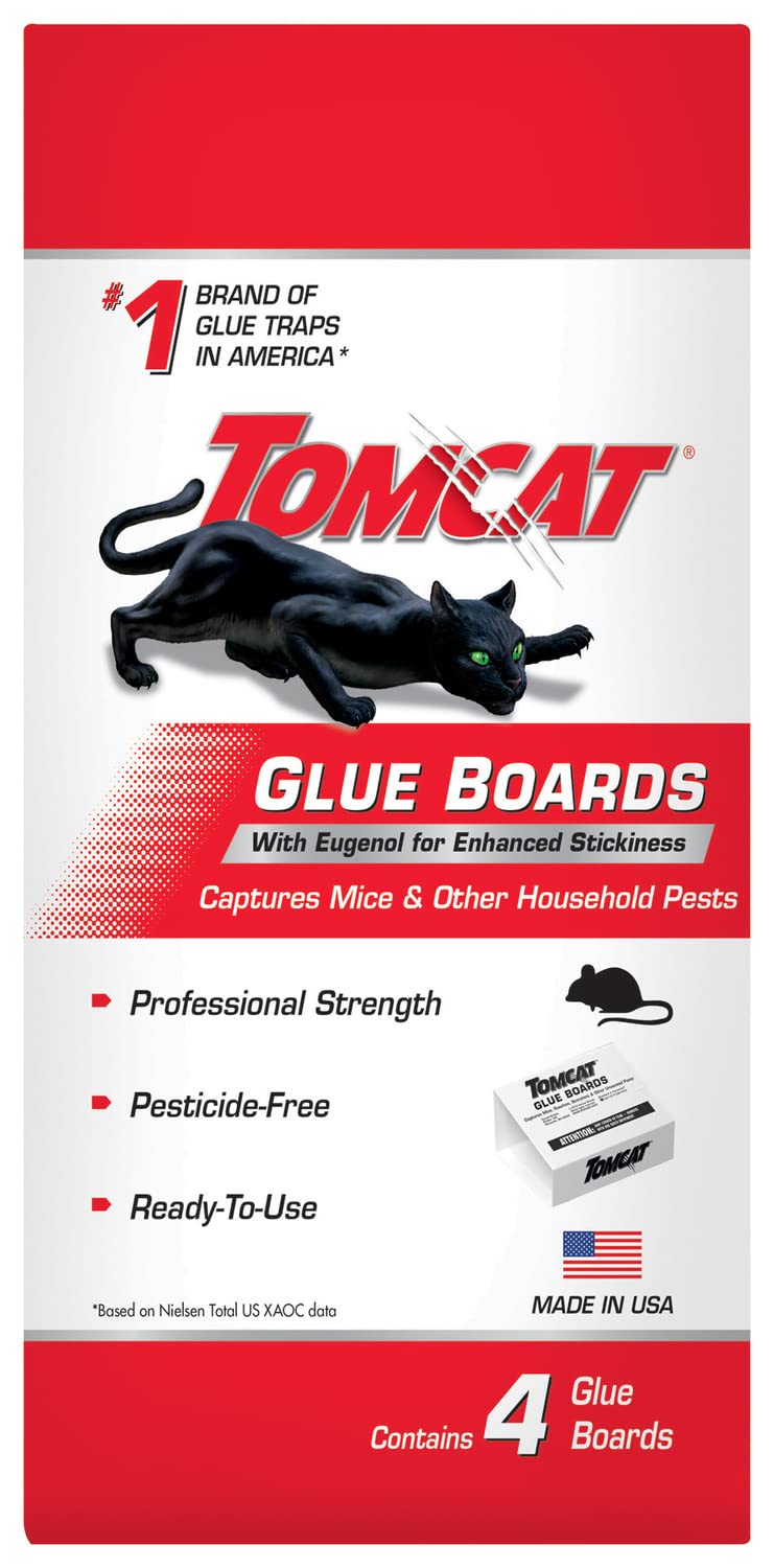 Tomcat Glue Board displaying professional-strength glue formula