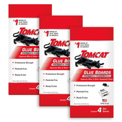 Tomcat Glue Boards package showing 12 sticky traps