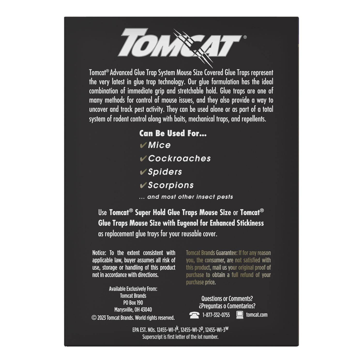 Tomcat glue trap showing professional-strength adhesive surface