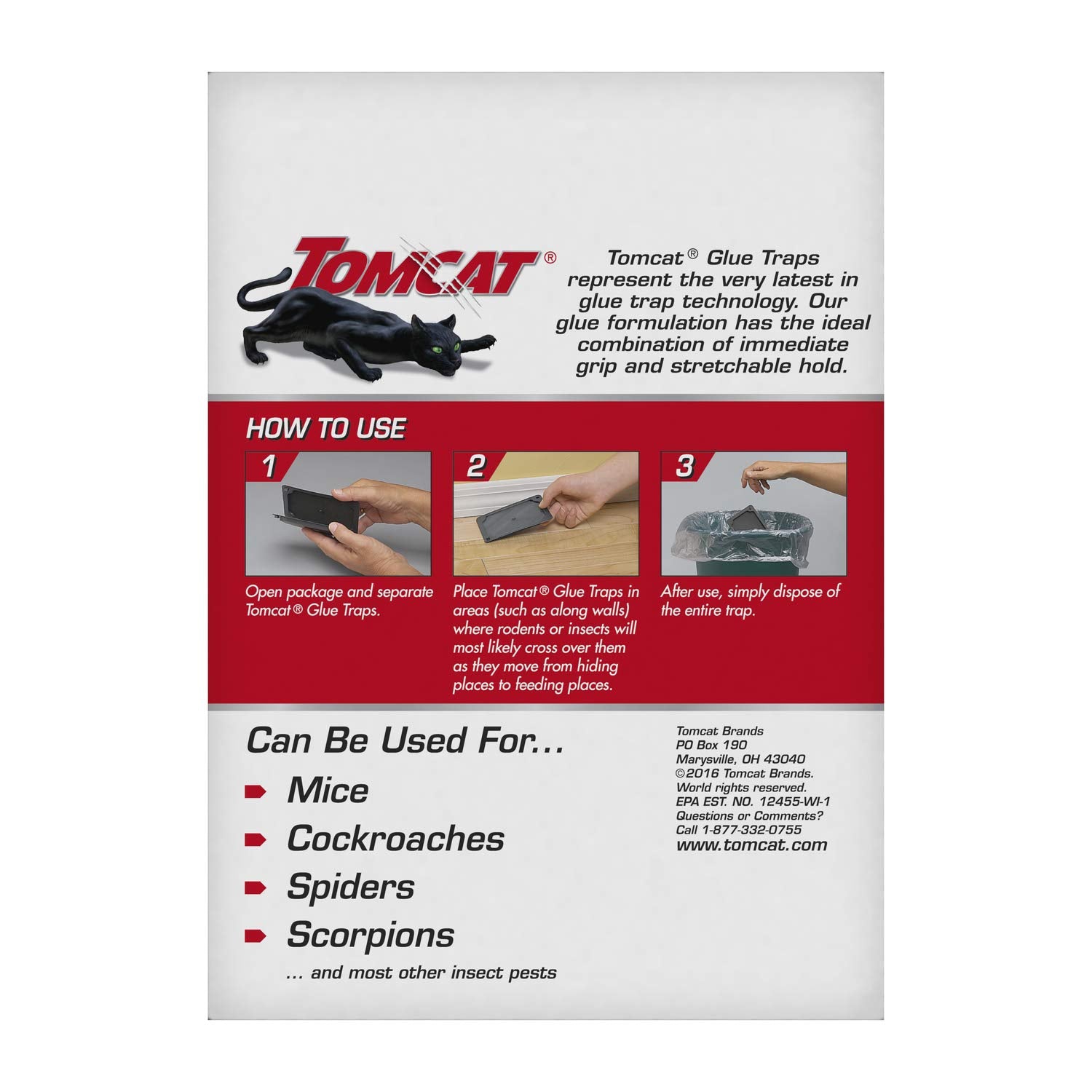 Tomcat Glue Traps stacked, highlighting disposable packaging