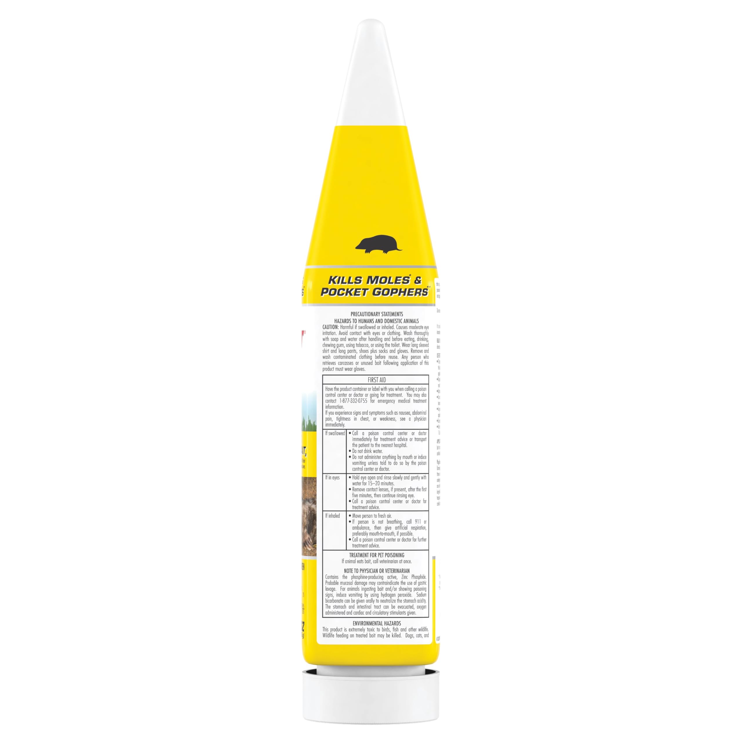 Tomcat Mole & Gopher Bait showing active ingredients
