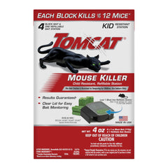 Tomcat Mouse Killer Child Resistant Refillable Station with bait blocks
