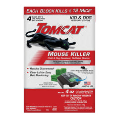 Tomcat Mouse Killer refillable station front view with clear lid