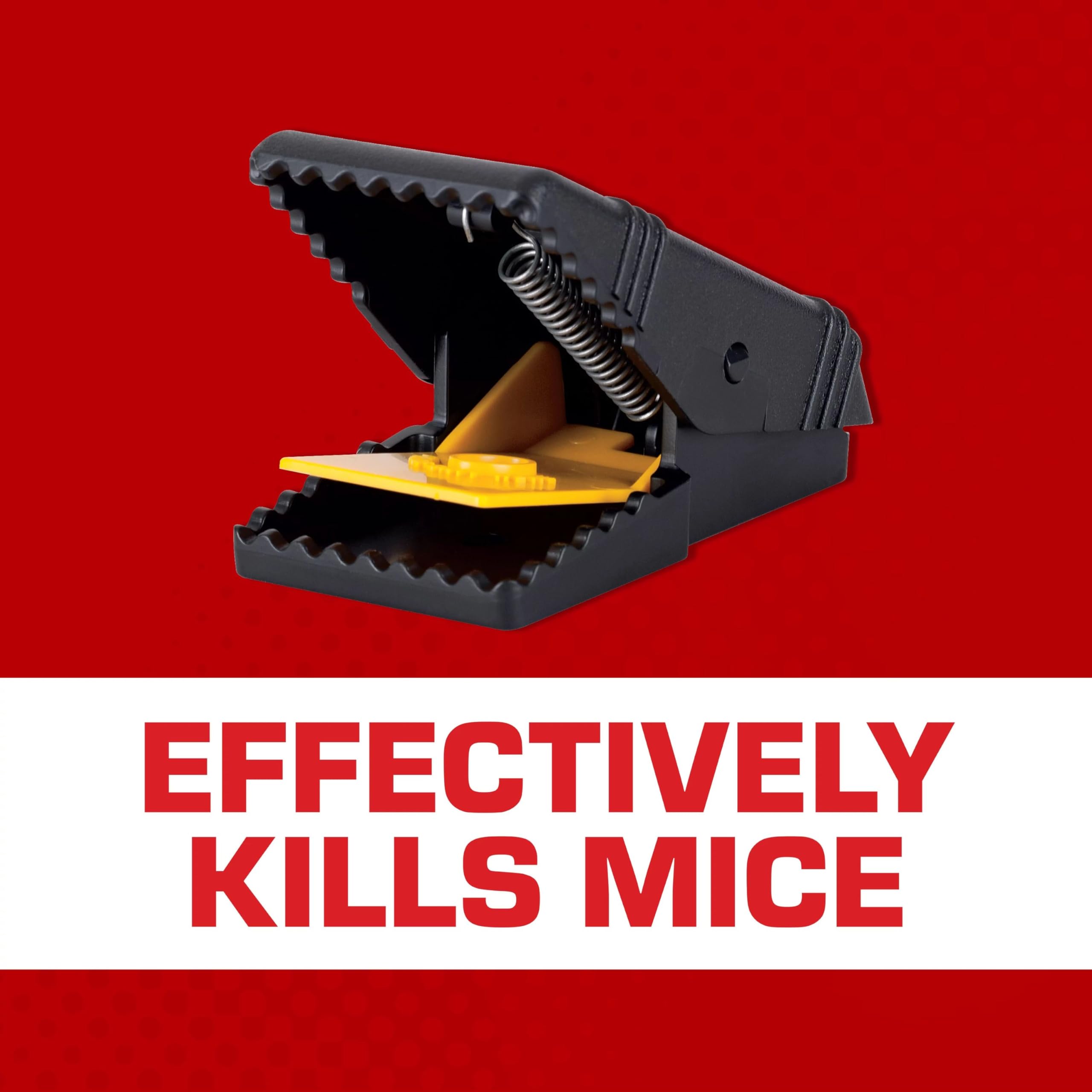 Tomcat Mouse Snap Trap packaging front with four traps included