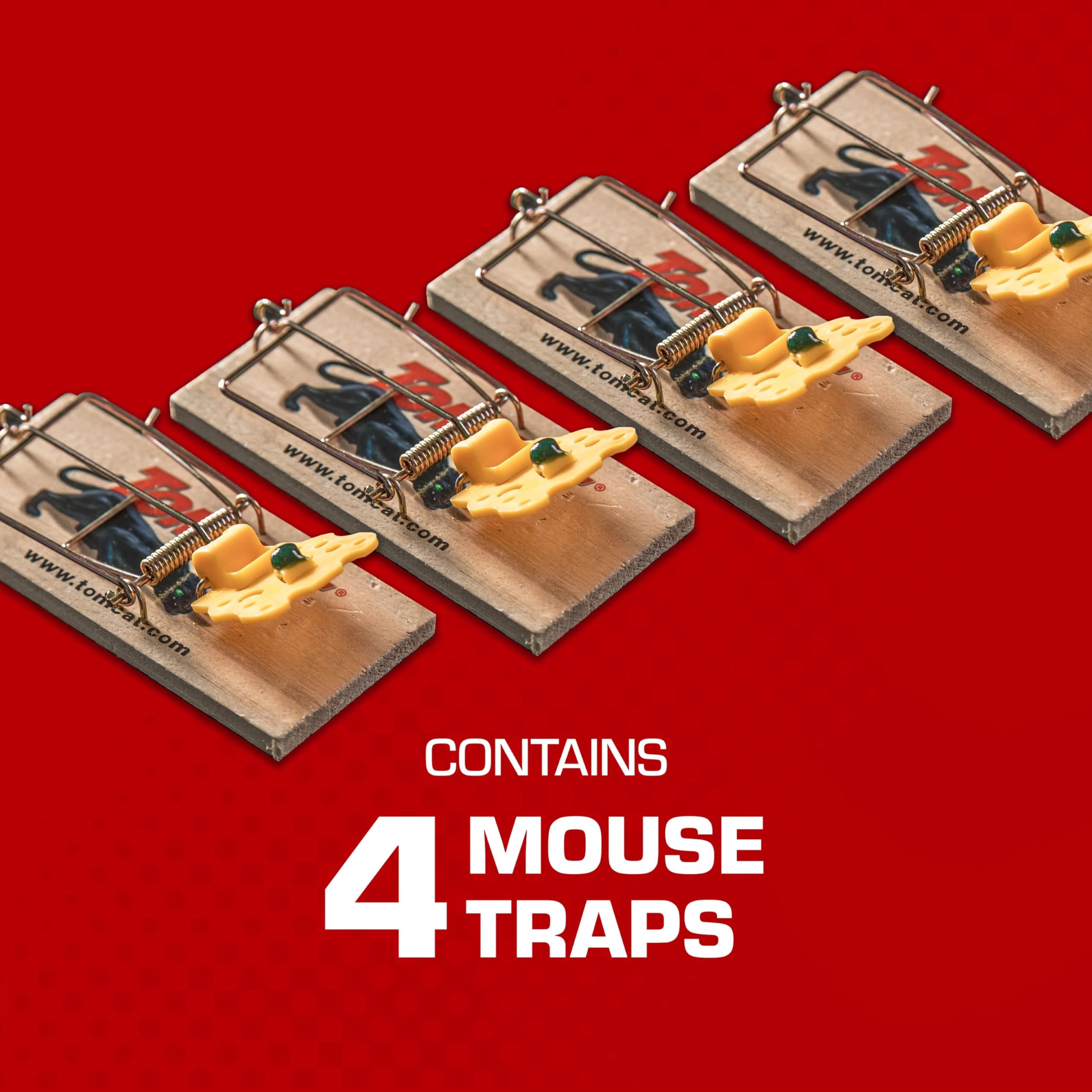 Tomcat Mouse Trap wooden design close-up