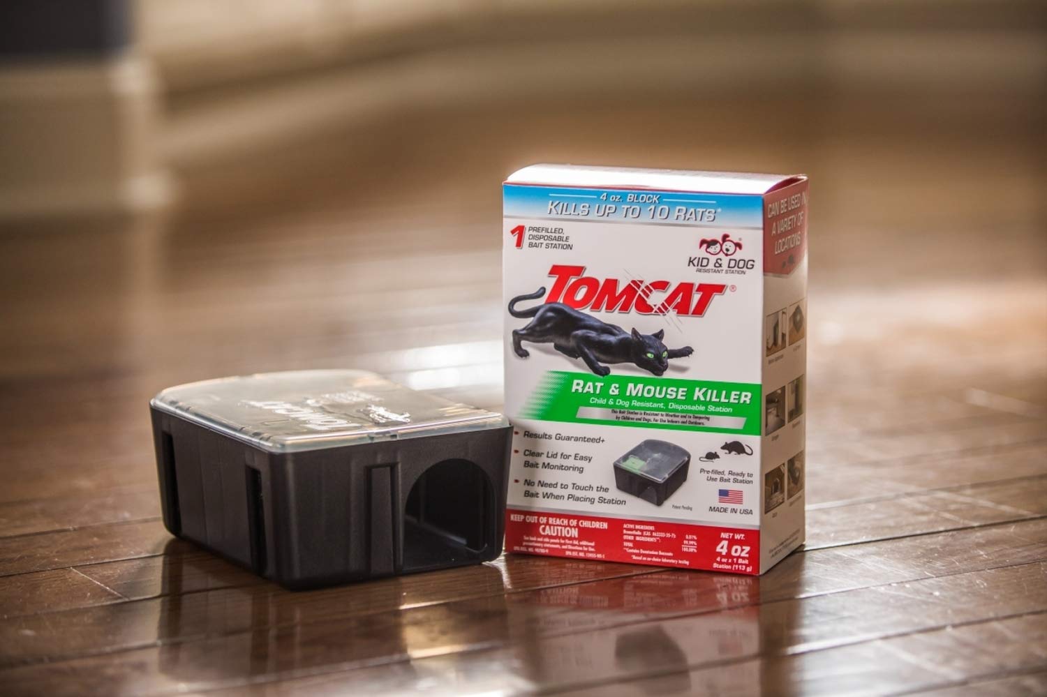 Tomcat Rat & Mouse Bait Station clear lid for monitoring