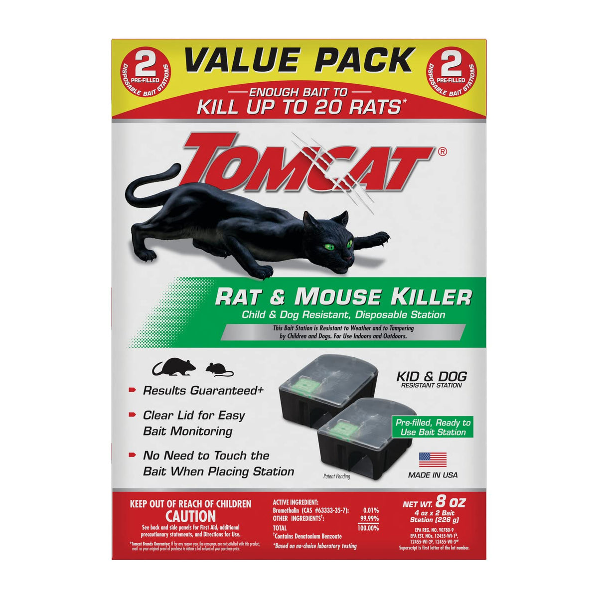 Tomcat Rat & Mouse Killer Disposable Station front view