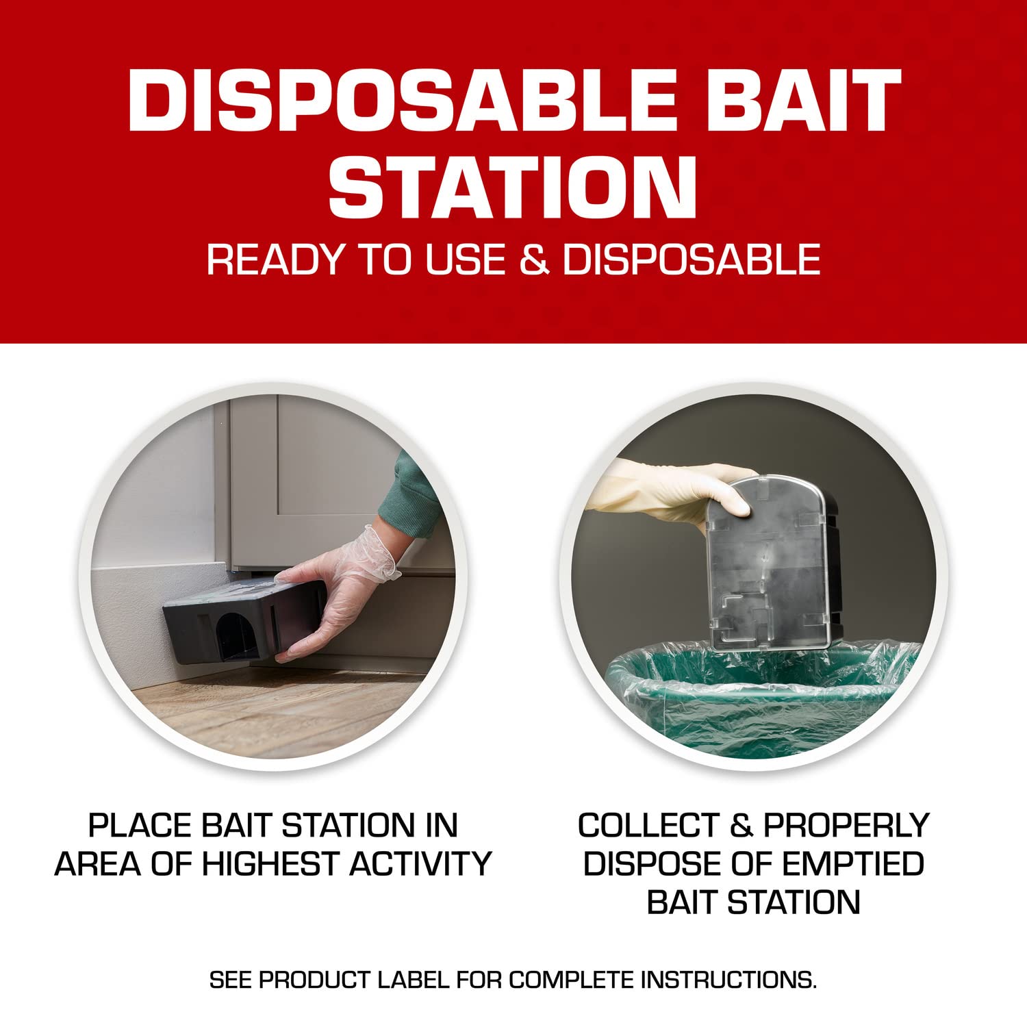 Tomcat Rat & Mouse Killer Disposable Station in garage