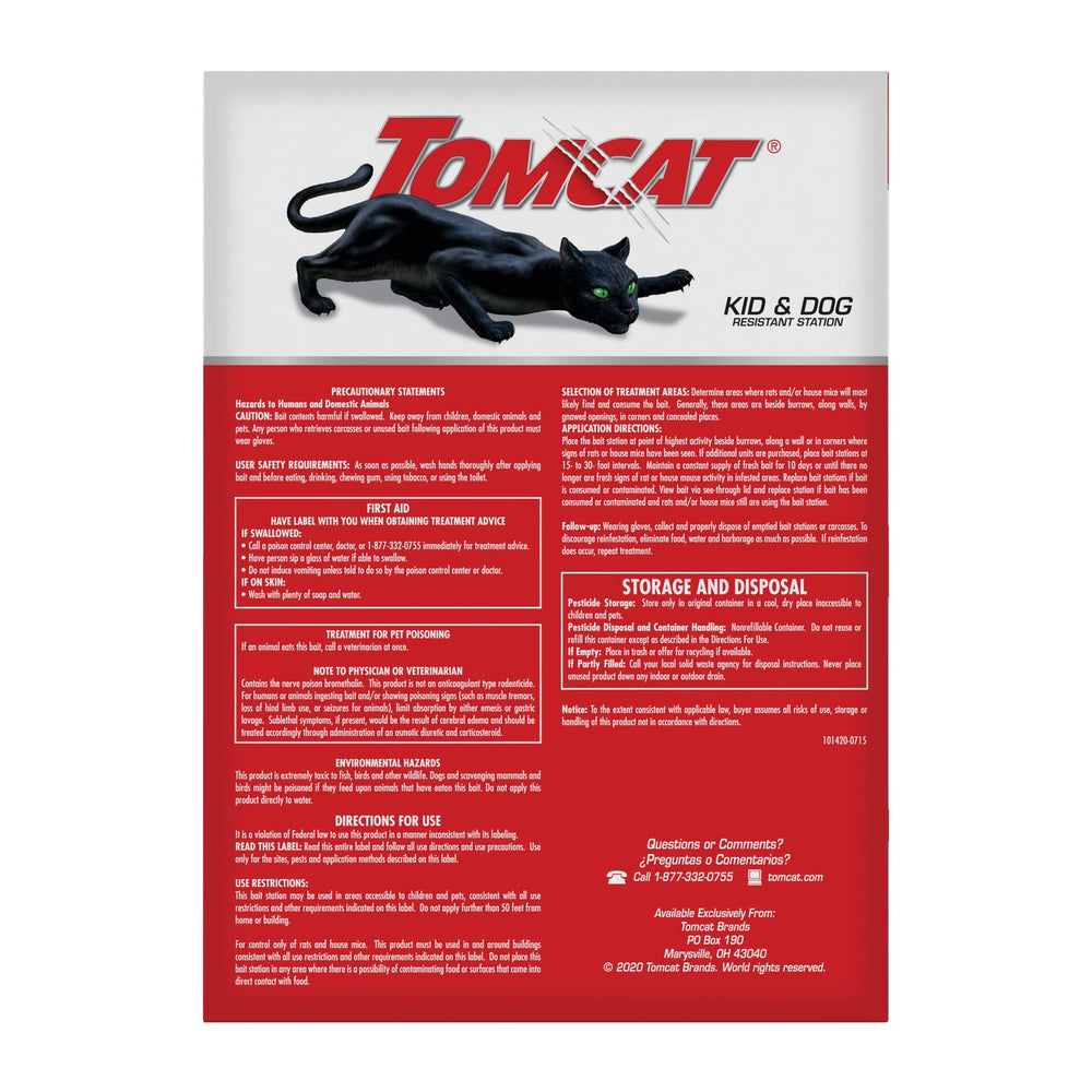 Tomcat Rat & Mouse Killer Disposable Station with clear lid