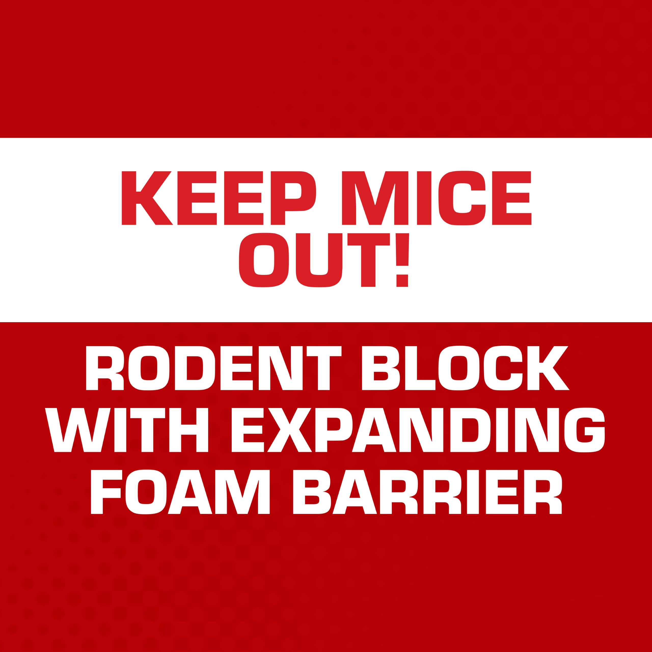 Tomcat Rodent Block foam application in a gap