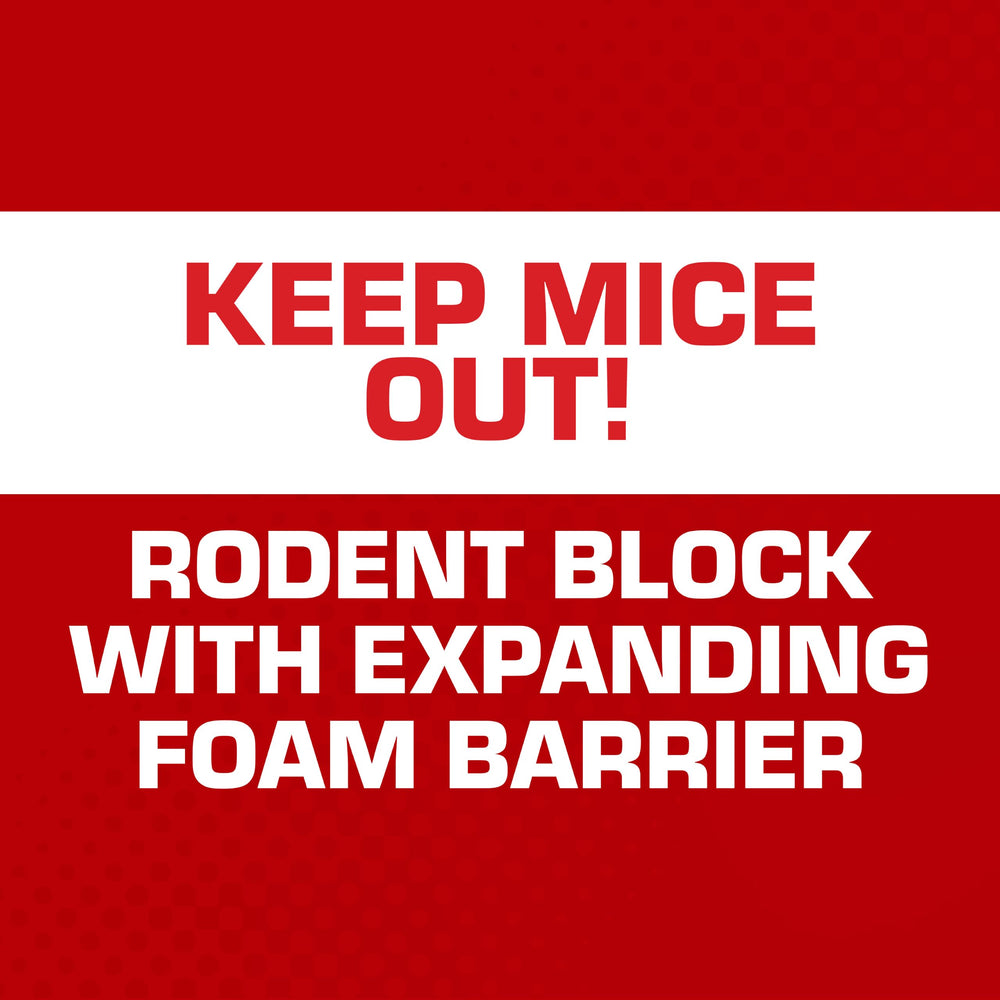 Tomcat Rodent Block foam application in a gap