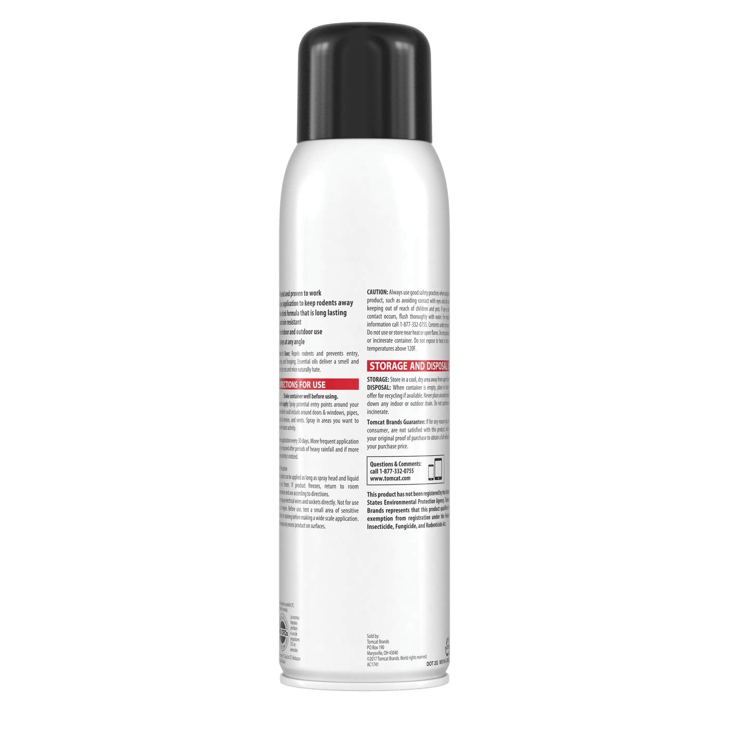 Tomcat Rodent Repellent Continuous Spray 14 oz Coconut Scent aerosol nozzle